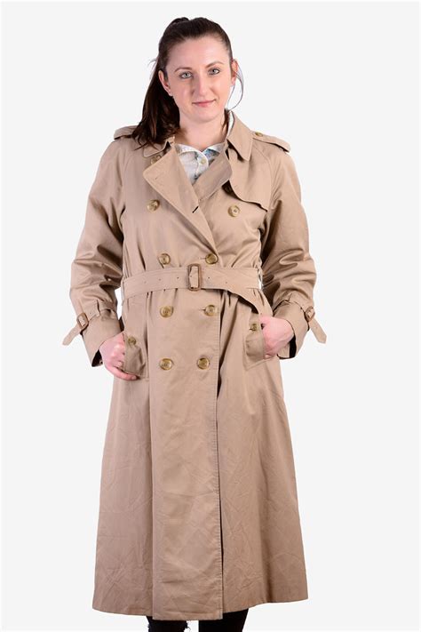 vintage burberry trench coat womens|burberry trench coat women used.